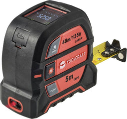 TOOLCRAFT 2-in-1 laserafstandsmeter max. 40 m met meetlint