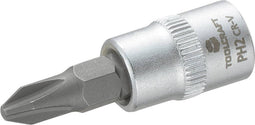 TOOLCRAFT 816052 Kruiskop Phillips Dopsleutel-bitinzet PH 2 1/4 (6.3 mm)