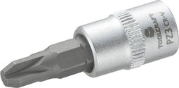 TOOLCRAFT 816059 Kruiskop Pozidriv Dopsleutel-bitinzet PZ 3 1/4 (6.3 mm)