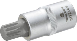TOOLCRAFT 816091 Veeltand (XZN) Dopsleutel-bitinzet 12 mm 1/2 (12.5 mm)