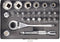 TOOLCRAFT 820928 Dopsleutelset Metrisch 1/4 (6.3 mm) 23-delig