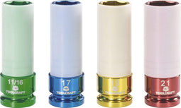 TOOLCRAFT 821580 Dopsleutelset 1/2 (12.5 mm) 4-delig