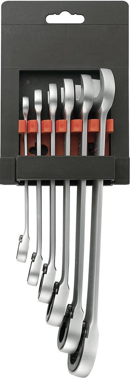 TOOLCRAFT 824124 Steek-ringsleutelratelset 6-delig 8 - 19 mm
