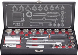 TOOLCRAFT 826373 Dopsleutelset Metrisch 3/8 (10 mm) 23-delig