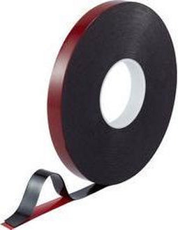 TOOLCRAFT 93038c185 93038c185 Dubbelzijdige tape Rood/zwart (l x b) 30 m x 20 mm 1 stuk(s)
