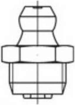 TOOLCRAFT Conische smeernippel Staal galvanisch verzinkt kwaliteit 5.8 M6 100 stuk(s)