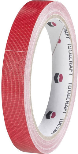 TOOLCRAFT HEB15L10RC HEB15L10RC Textieltape HEB15L10RC Rood (l x b) 10 m x 15 mm 1 stuk(s)