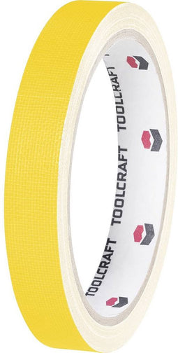 TOOLCRAFT HEB19L10GC HEB19L10GC Textieltape HEB19L10GC Geel (l x b) 10 m x 19 mm 1 stuk(s)