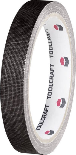 TOOLCRAFT HEB19L10SC HEB19L10SC Textieltape HEB19L10SC Zwart (l x b) 10 m x 19 mm 1 stuk(s)