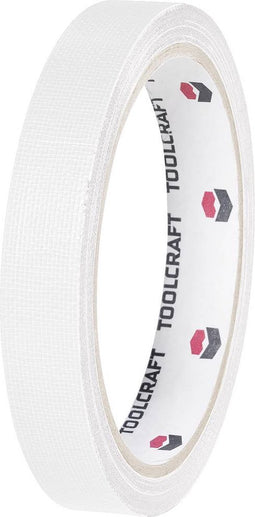 TOOLCRAFT HEB19L10WC HEB19L10WC Textieltape HEB19L10WC Wit (l x b) 10 m x 19 mm 1 stuk(s)