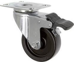 TOOLCRAFT TO-5137905 Zwenkwiel met rem 75 mm met schroefplaat Draagvermogen (max.): 70 kg