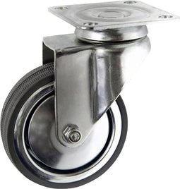 TOOLCRAFT TO-5137911 Zwenkwiel met schroefplaat 80 mm rubber Draagvermogen (max.): 70 kg