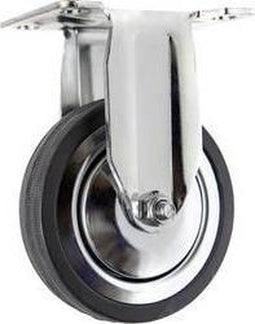 TOOLCRAFT TO-5137932 Bokwiel met schroefplaat 100 mm rubber Draagvermogen (max.): 80 kg