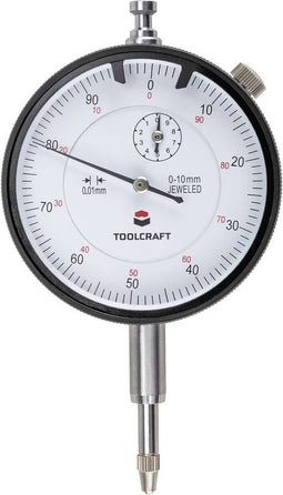 TOOLCRAFT TO-6443499 Meetklok (Ø) 58 mm 10 mm Aflezing: 0.01 mm