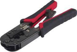 TOOLCRAFT TO-6850977 Krimp- en striptang Modulaire stekkers (western) Incl. stripgereedschap RJ11, RJ12, RJ45