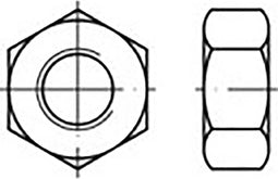 TOOLCRAFT TO-6861096 Zeskantmoeren M3 DIN 934 RVS V2A A2 100 stuk(s)