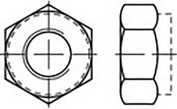 TOOLCRAFT TO-6864693 Zeskantmoeren M3 DIN 985 RVS V4A A4 100 stuk(s)