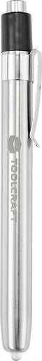TOOLCRAFT TO-7429866 Penlight werkt op batterijen Zilver