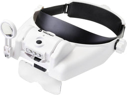 TOOLCRAFT TO-7440588 LED-hoofdlamp Met LED-verlichting Vergrotingsfactor: 3.5 x, 2.5 x, 2.0 x, 1.5 x, 1.0 x Lensgrootte