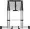 TOOLCRAFT TO-7868814 Aluminium/kunststof Telescoopladder Opklapbaar Standhoogte (max.): 3.20 m Zwart/zilver EN 131 10.1