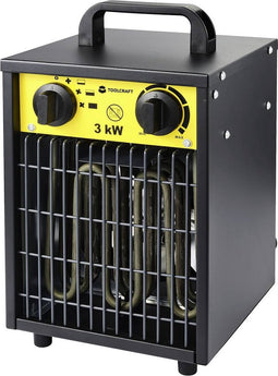 TOOLCRAFT TO-8578335 Bouwkachel 3000 W Zwart-geel