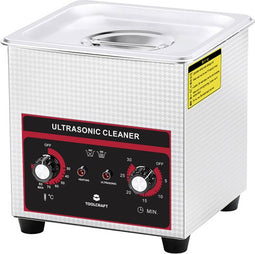 TOOLCRAFT USC-130 Ultrasoonreiniger Sieraden, Kantoorartikelen, Werkplaats 160 W 1.3 l Met verwarming, Met reinigingsko