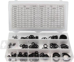 Toolland Assortiment nitrilrubber O-ringen, 225-delig, metrisch, verschillende maten, zwart