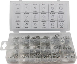 Toolland Assortiment sluitringen, 720-delig, verschillende maten, nikkelkleurig