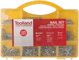 Toolland Assortiment spijkers, 1060-delig, verschillende maten
