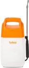 Toolland Drukspuit, elektrisch, herlaadbare batterij, telescopische lans, regelbare sproeikop, schouderriem, 6 liter, wit/oranje/zwart