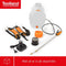 Toolland Drukspuit/Rugspuit, elektrisch, herlaadbare batterij, telescopische lans, regelbare sproeikop, gewatteerde schouderriemen, 12 liter, wit/oranje/zwart