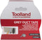 Toolland Ducttape, zelfklevend, voor binnen en buiten, grijs, 48 mm x 10 m