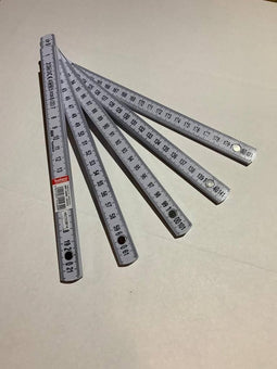 Toolland Duurzame vouwmeter/duimstok van glasvezel, precisie meetinstrument en handig meetgereedschap, 2 m