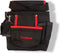 Toolland Gereedschapshouder voor riem, nylon, met 7 vakken, hamerlus, zwart/rood