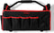 Toolland Gereedschapstas, nylon, met metalen draagbeugel, antislip handgreep, schouderriem, binnen- en buitenzakken, zwart/rood, 50 x 24 x 33 cm