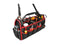 Toolland Gereedschapstas, nylon, met metalen draagbeugel, antislip handgreep, schouderriem, binnen- en buitenzakken, zwart/rood, 50 x 24 x 33 cm