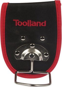 Toolland Hamerhouder voor riem, nylon, versterkt met klinknagels, met beweeglijke beugel, zwart/rood