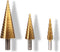 Toolland HSS-stappenboor, voor alle metalen, titanium coating, set van 3 stuks, maten Ø 4-12/4-20/4-32 mm