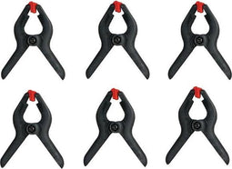 Toolland Lijmklemmen, nylon, 64 mm (2.5"), 6 stuks, snelle sluiting, zwart