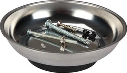 Toolland Magnetische gereedschapsschaal, voor het vasthouden van gereedschap, schroeven, boren en spijkers, Ø 11 cm roestvrij staal, metaal