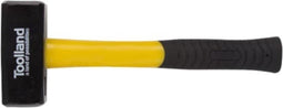 Toolland Moker, stalen kop 1500 g, glasvezelsteel voor kacht & duurzaamheid, geel/zwart