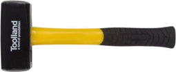 Toolland Moker, stalen kop 2000 g, glasvezelsteel voor kracht & duurzaamheid, geel/zwart