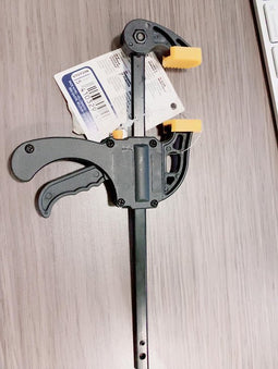 Toolland Quick Grip klem, spanwijdte 100 mm, pvc en nylon, zwart