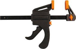 Toolland Quick Grip lijmklem, spanwijdte 150 mm, pvc en nylon, zwart