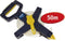 Toolland Rolbandmaat, centimeter en millimeter schaal, glasvezel, 50 m