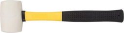 Toolland Rubberhamer, witte kop 500 g, glasvezelsteel, ideaal voor het leggen van tegels zonder sporen