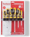 Toolland Schroevendraaierset, 6-delig, chroom-vanadium, magnetische punt, soft touch handvat, wandmontage