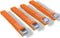 Toolland Set spanbanden, 4 stuks, eendelig, met gesp, voor het vastzetten van lichte ladingen, max. 200 kg, polyester, oranje, 3.6 m x 25 mm