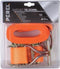 Toolland Spanband, tweedelig, met ratel en J-haken, voor het vastzetten van middelzware ladingen, max. 1000 kg, polyester, oranje, 4.5 m x 50 mm, 1 stuk