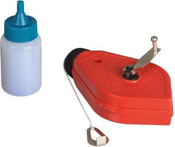 Toolland Spatlijn met poeder, met draaihendel, rood/zwart behuizing, 100 g, 30 m